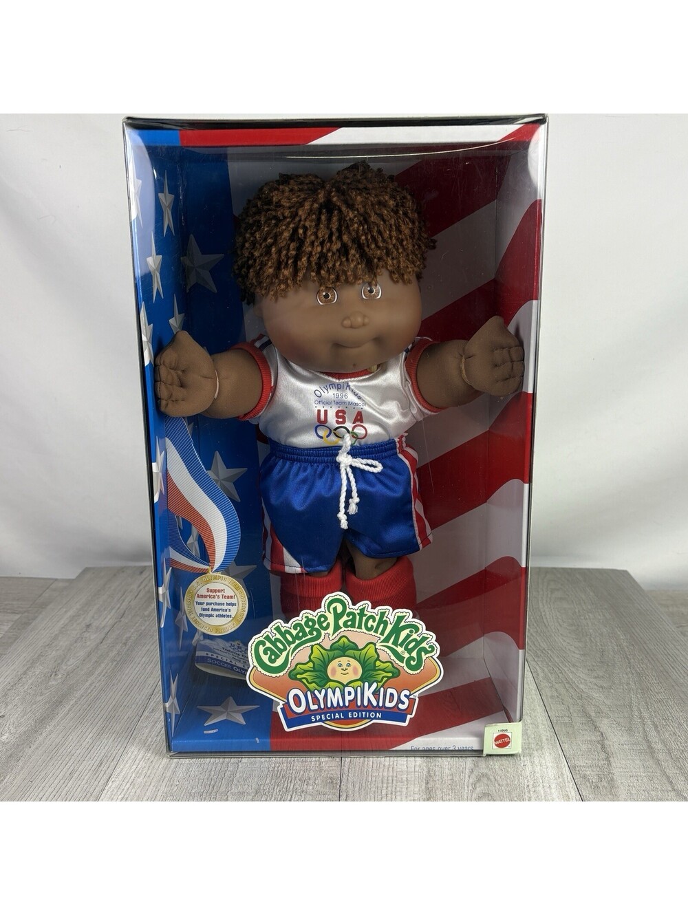 1996 Cabbage Patch Kids OlympiKids Soccer Tobias David NIB Mattel 14995 USA